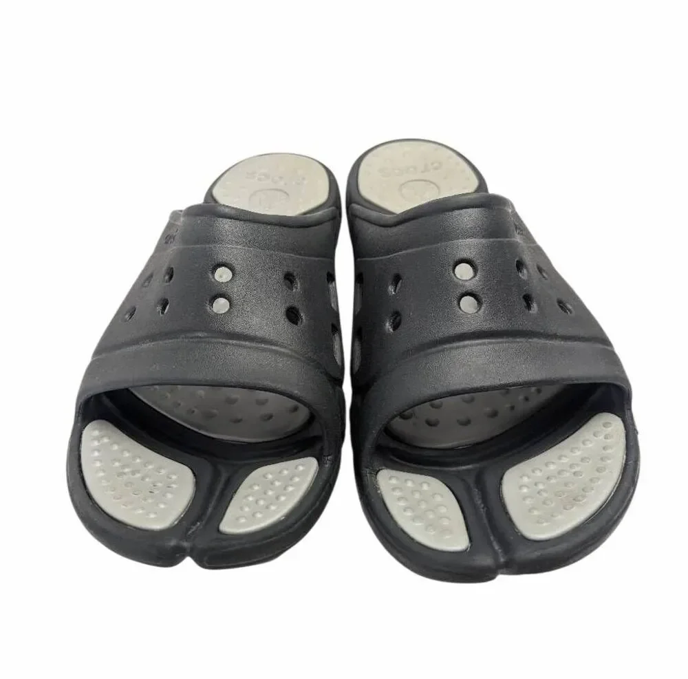 Crocs Prepair black & gray foam slide comfort sandals mens slip-ons 13